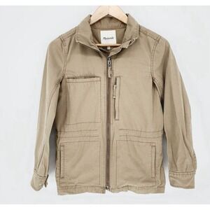 NWT Madewell Women Fleet Utility Jacket Khaki Drawstring Waist S Military Style‎